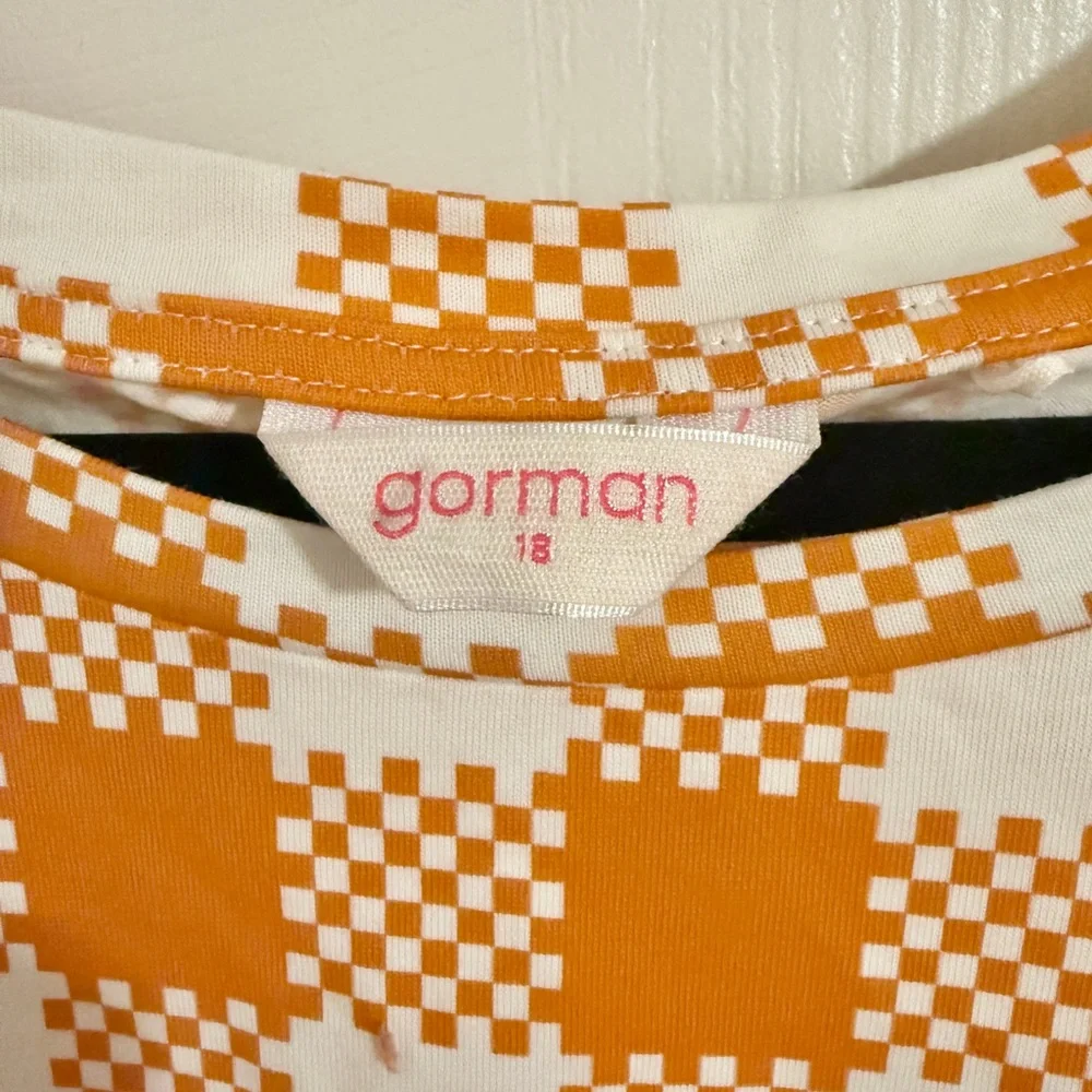 Gorman Orange and Blue Gingham Mini Dress with Side Cut Outs - Picture 5 of 5